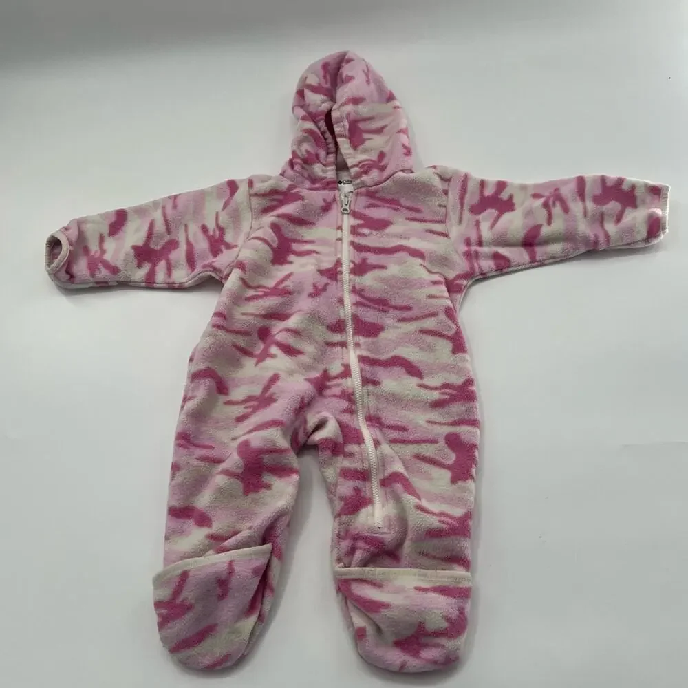 Columbia Fleece Winter Bodysuit Pink Camo Baby Girl